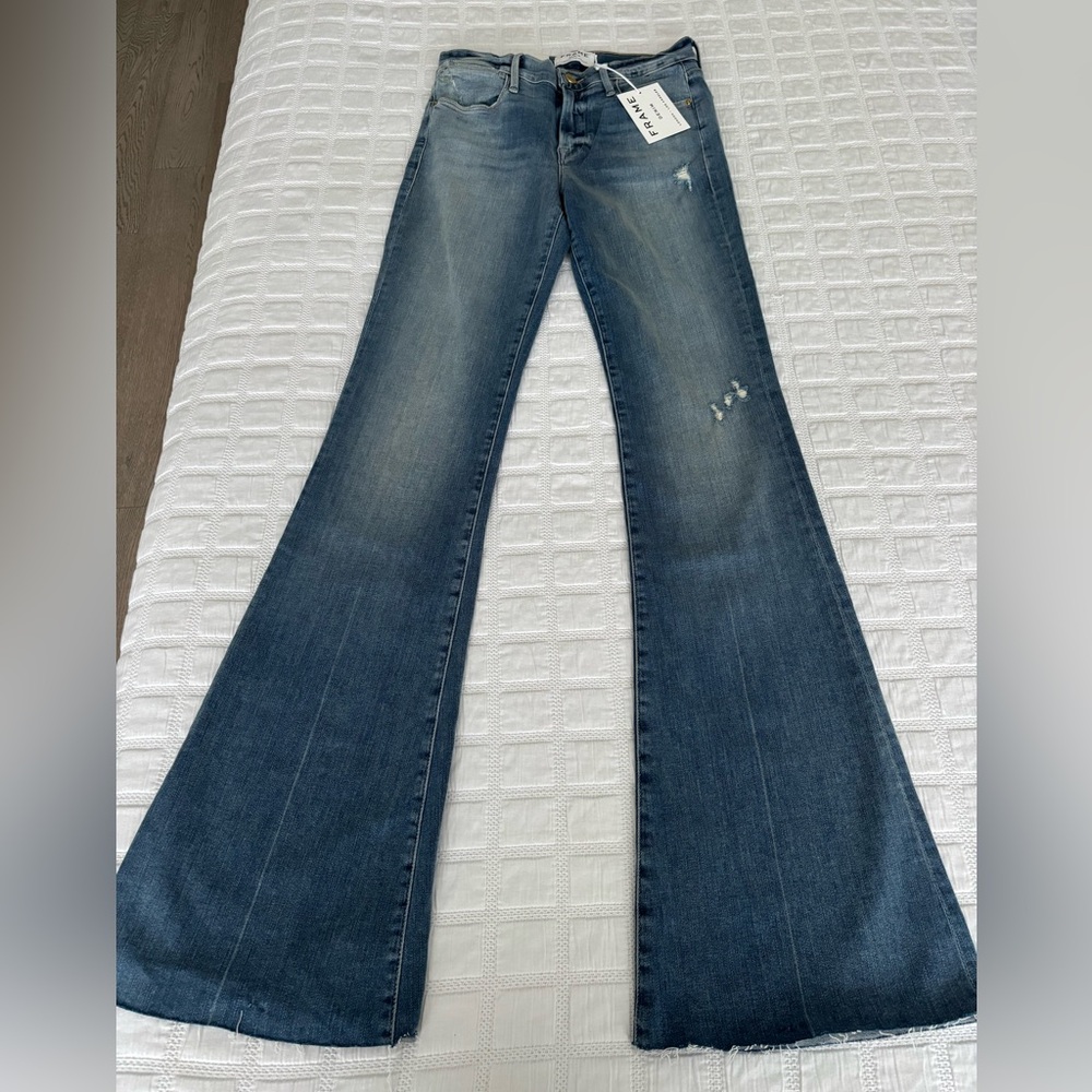 Frame Denim Blue Flare Jeans